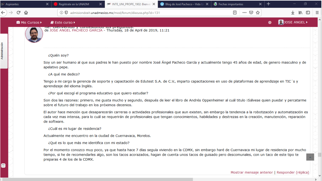 Actividad 2 Presentación en el foro