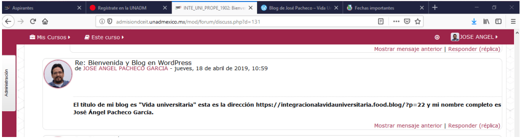 Actividad 3 URL de mi blog