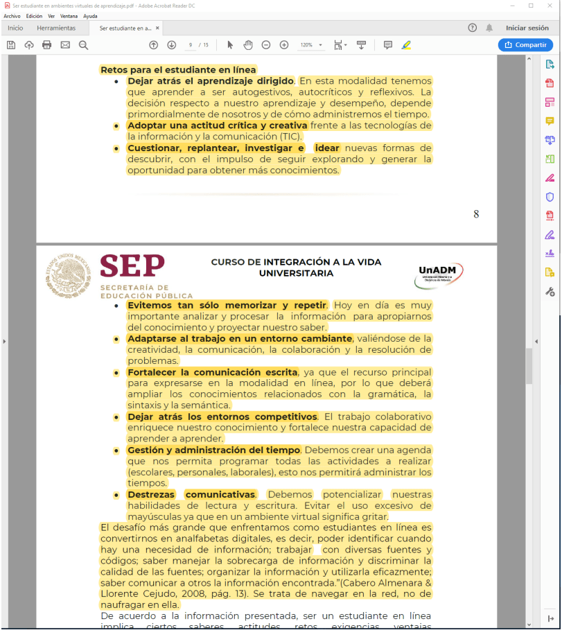 Captura de pantalla Restos de Estudiar en línea